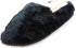 NORTY Womens S-L Black Fuzzy Slippers 15451 Prepack